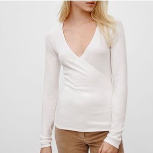 Wilfred Long Sleeve Wrap Sweater
